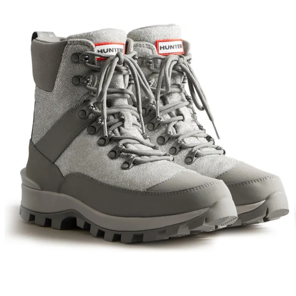 Brand new Hunter women Glitter Commando Boot - 7
